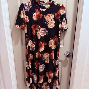 Floral Black Midi Dress